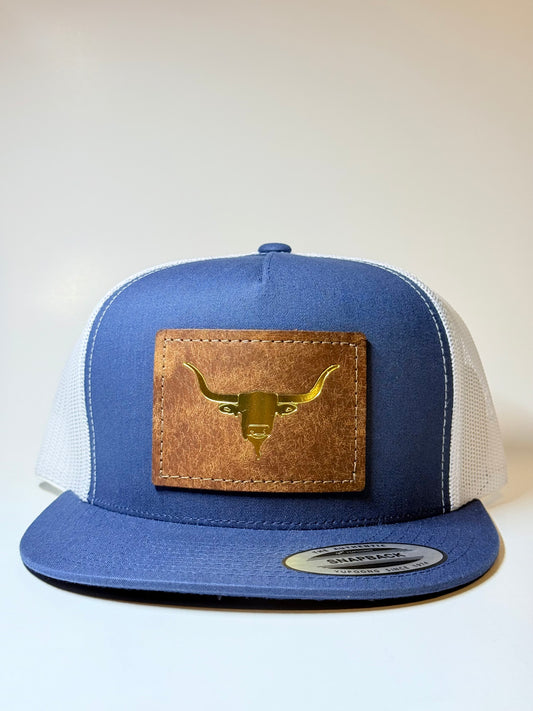 Blue/white long horned